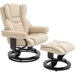 Homcom - Relaxsessel Mit Hocker, Drehbarer Fernsehsessel, Tv-sessel Mit