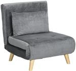 Homcom - 3 In 1 Schlafsessel, Schlafsofa Mit Bettfunktion, Lendenkissen,...