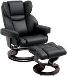 Homcom - Relaxsessel Mit Hocker, Drehbarer Fernsehsessel, Tv-sessel Mit