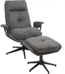 Homcom - Relaxsessel Mit Hocker, Tv-sessel Mit Drehbarem Fu&szlig;, Fernsehsessel Mit