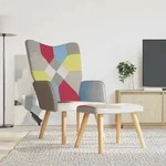Relaxsessel Mit Hocker Patchwork Stoff - Vidaxl
