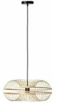 Busan Pendelleuchte 48cm Schwarz/natur Innenleuchten,pendelleuchten 1x A60, E27, 40w,