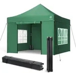 Pavillon 3x3m, Wasserdichter Faltpavillon, Faltbar Partyzelt Mit 4 Seitenteilen, 4