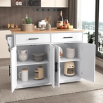 Servierwagen Mit Klappbarer Tischplatte, 120x46(70)x91 Cm, Wei&szlig;, Mit Rollen Und