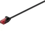 Goobay - Cat 6 Slim-patchkabel, U/utp, Schwarz, Kupferleiter (cu). Kabell&auml;nge 7.5 M
