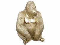 Atmosphera - Gorilla-Statuette - Kunstharz - goldfarben - H61 cm Golden