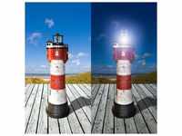 LED-Solar Leuchtturm Roter Sand 80 cm