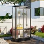 Vitavia - Balkon- Und Anlehn-gew&auml;chshaus 'stad', Schwarz, 4 Mm Hkp Mit