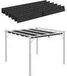 Outsunny Ersatzdach F&uuml;r 3 X 3 M Pergola, Wasserdicht Einziehbar Welle &Uuml;berdachung