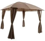 Pavillon Bambus Metall 3x3m Gartenzelt Gartenpavillon Seitenteile - Primaster