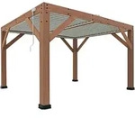 Zedernholz Pergola Mit Lamellendach Karl 1311 396x335x251 Cm - Westmann