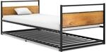 Ausziehbett Schwarz Metall 90x200 Cm Vidaxl