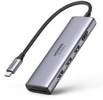 6-in-1 Multifunktions-usb-c-hub &ndash; 3x Usb, Hdmi, 4k, Sd- Und Tf-kartenleser, Grau
