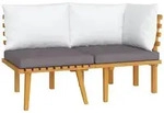 2-tlg. Garten-lounge-set Mit Kissen Massivholz Akazie - Vidaxl