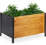Relaxdays Hochbeet Inkl. Vlies, Hbt: 48 X 78 X 51 Cm, Holz Kr&auml;uterbeet F&uuml;r