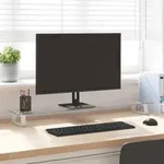 Monitorst&auml;nder Wei&szlig; 100x20x8 Cm Hartglas Und Metall Vidaxl