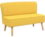 Sofa Stoff 117x55,5x77 Gelb Vidaxl