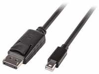 Mini dp zu dp Kabel, schwarz 3m MiniDPort zu DisplayPort (41647) - Lindy