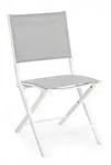 Bizzotto - Outdoor-stuhl Aus Aluminium Wei&szlig; Grau Elin 47x57x H88 Cm
