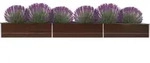 Garten-hochbeet Verzinkter Stahl 480x80x45 Cm Braun - Vidaxl