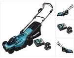 Makita Dlm 330 Rt2 Akku Rasenm&auml;her 18 V 33 Cm 30 L + 2x Akku 5,0 Ah + Ladeger&auml;t