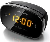 Schwarzes Doppelweckerradio Muse M150cr