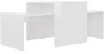 Vidaxl - Couchtisch-set Hochglanz-wei&szlig; 100x48x40 Cm Holzwerkstoff