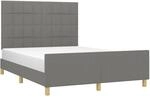 Bettgestell Ohne Matratze Dunkelgrau 140x200 Cm Stoff Vidaxl