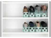 Schuhstapler höhenverstellbar Pastellgrün 8er Set, höhenverstellbare,