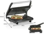 Tristar - Elektro Kontaktgrill Edelstahl, Low Fat Multigrill Camping 700watt,