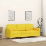 3-sitzer-sofa Hellgelb 180 Cm Stoff Vidaxl