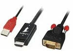 Lindy Hdmi An Vga Kabel Mit Usb Typ A F&uuml;r Strom 1080p 1m (41455)