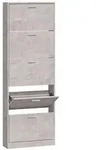 Schuhschrank Betongrau 59x17x169 Cm Holzwerkstoff Vidaxl