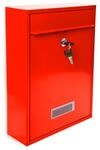 Design Briefkasten Metall Rot 26,5 X 35 X 8,5 Cm