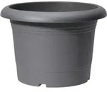 Scheurich - Pflanzgef&auml;&szlig; Oliver &Oslash; 60 X 60 Cm Metallic Grau Blument&ouml;pfe &