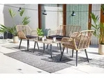 Trendline - Lounge Set Larisa Sitzgruppe Garten M&ouml;bel Alu Anthrazit Stuhl Tisch