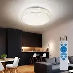 Globo - Led Deckenleuchte Kristalle Kristallleuchte Fernbedienung Deckenlampe