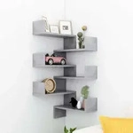 Wand-eckregale 2 Stk. Betongrau 40x40x50 Cm Holzwerkstoff Vidaxl