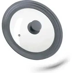Relaxdays Topfdeckel Universal, Glasdeckel Mit Abgestuftem Silikonrand, T&ouml;pfe &