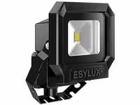 Esylux - LED-Strahler 10W ofl/afl sun 3000K a+ sw 1LED 800lm IP65 mt Konv