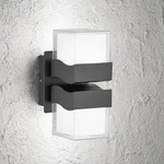 Licht-erlebnisse - Led Au&szlig;enleuchte Wand Ip54 Schwarz Metall 3000 K 700 Lm Modern