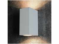 Licht-erlebnisse - Moderne Außenleuchte aalborg Up & Down Aluminium - Weiß