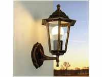 Licht-erlebnisse - Rustikale Außenwandlampe Kupfer Antik E27 paris - Kupfer...