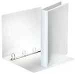 Esselte Pr&auml;sentationsringbuch Esselte 44mm Din A4 4 Ringe D-mechanik Graupappe Wei&szlig;