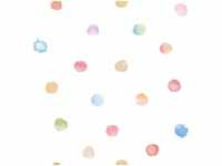 Tapete mit bunten Punkten Vlies Kindertapete in Wasserfarben Optik für Jungen und