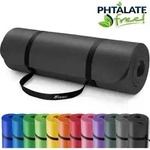 Tresko&reg; Yogamatte Fitnessmatte Gymnastikmatte Pilates Schwarz 190x100x1,5cm