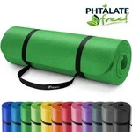 Tresko Yogamatte Fitnessmatte Gymnastikmatte Pilates 190x100x1,5cm Gr&uuml;n