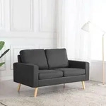 2-sitzer-sofa Dunkelgrau Stoff - Vidaxl