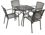 Classic: Garnitur 5-teilig (4x Stapelsessel, 1x Tisch Quadratisch 70x70cm)