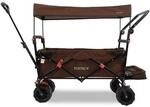 Beach Bollerwagen Faltbar Fx-ctb800 Braun Mit Dach - Strandwagen Klappbar Extra
